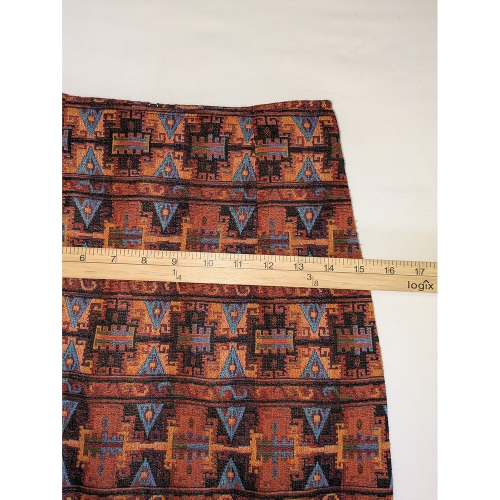 The Limited Tapestry Pencil Skirt Size 4 Southwestern Aztec Woven Italy 90s Y2K - Picture 7 of 8